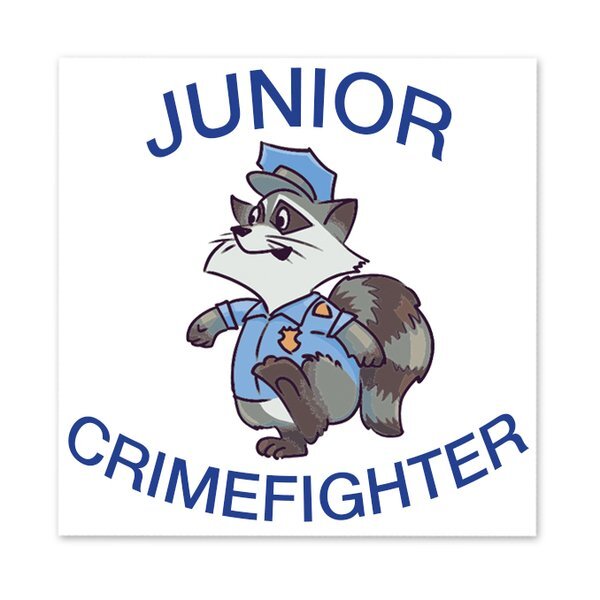 Junior Crimefighter Temporary Tattoo, Stock