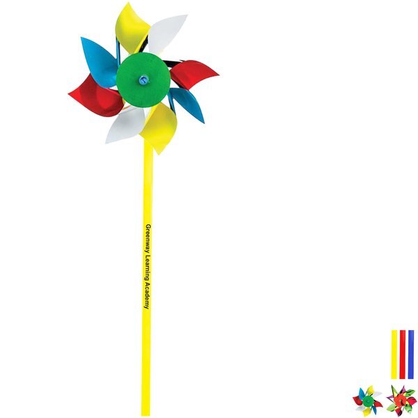 Bright Multi-Colored Pinwheel, 4"