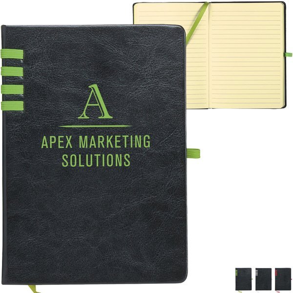 Trendy Leatherette Journal w/ Bright Accents