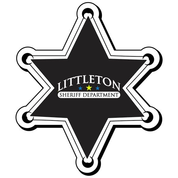 Sheriff Star Badge Magnet, Full Color