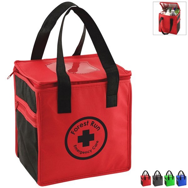 Two-Tone Cubic Non Woven Lunch Tote