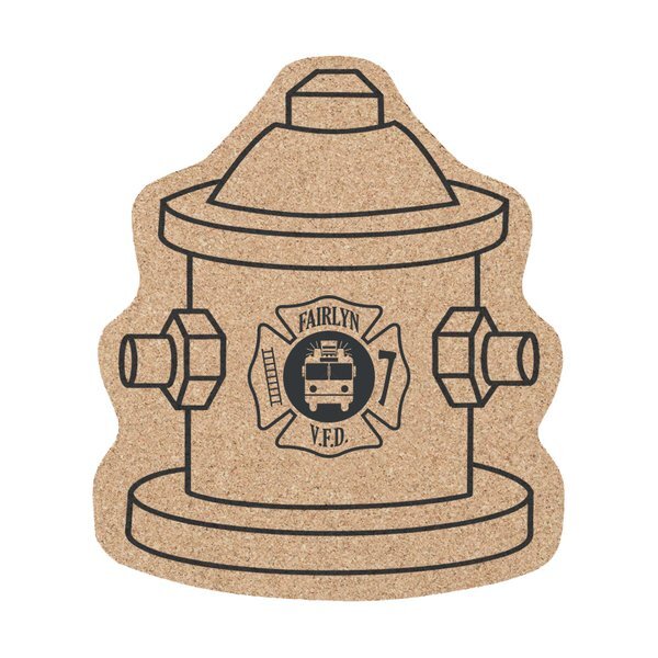 Fire Hydrant Cork Coaster, 5-1/4"
