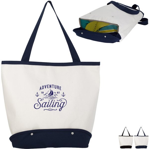 Sand Sifter Cotton Canvas Beach Tote Bag