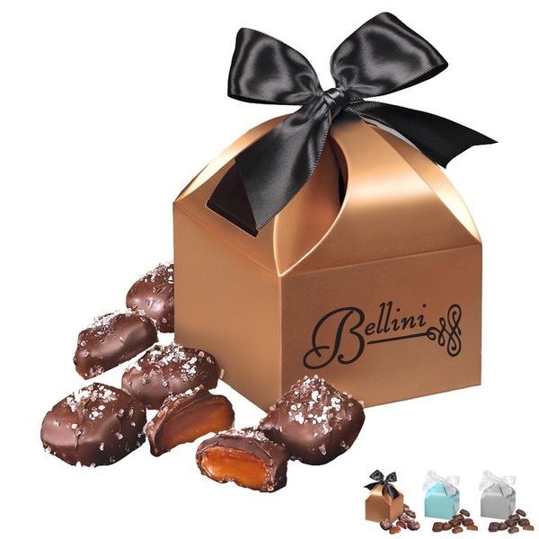 Chocolate Sea Salt Caramels in Domed Gift Box