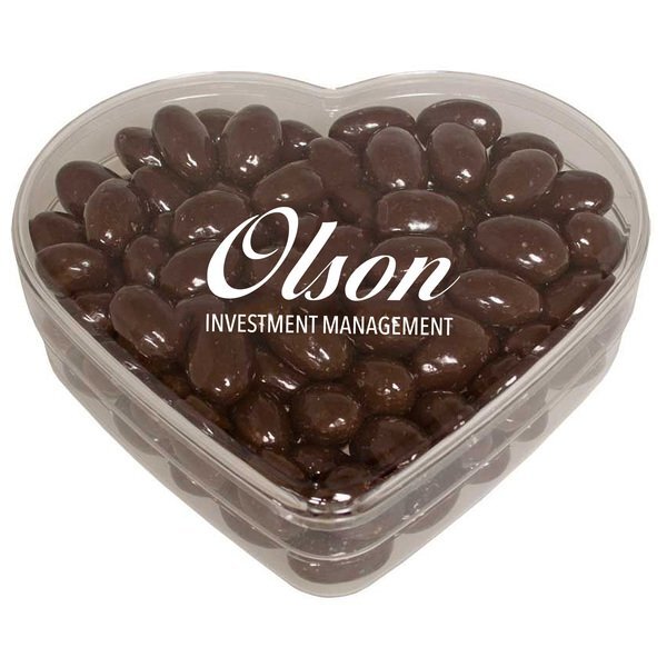 Heart Candy Container - Chocolate Covered Almonds