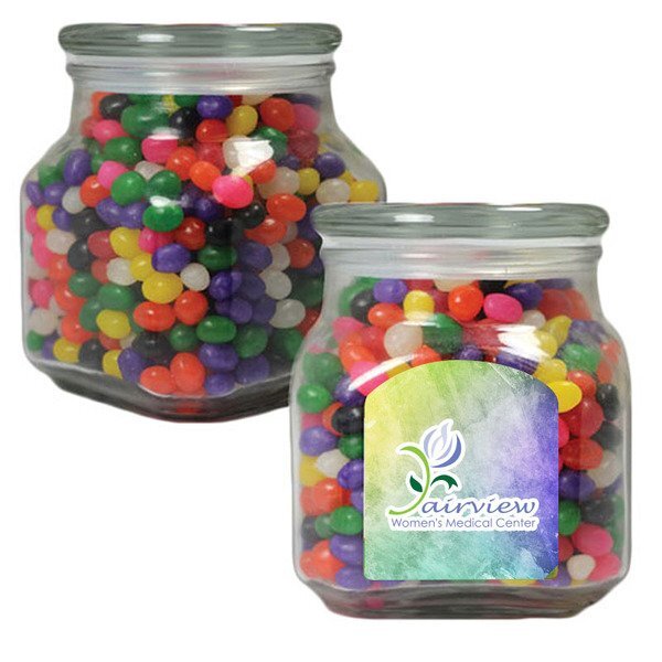 Jelly Beans in a Large Glass Apothecary Jar Foremost Promotions