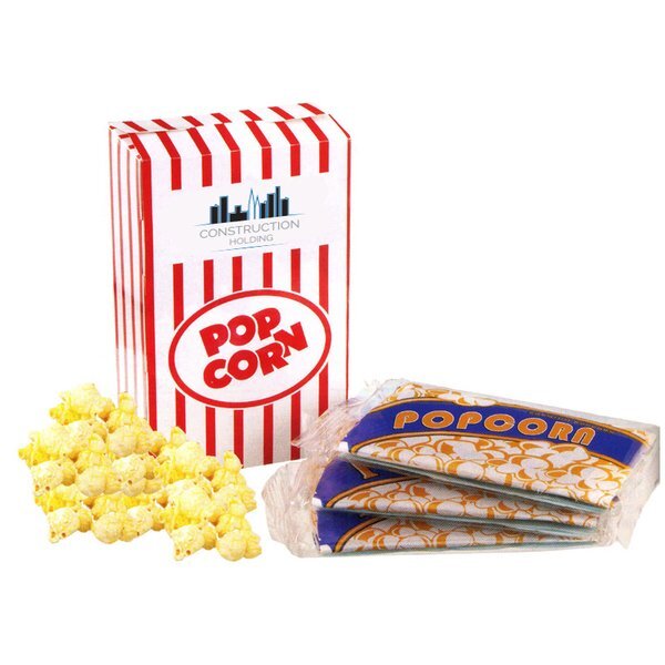 Microwave Popcorn in Custom Box, 3 Bags