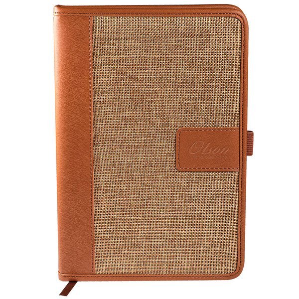 Sierra™ Linen Leather Accent Journal, 8-3/4" x 5-9/10"