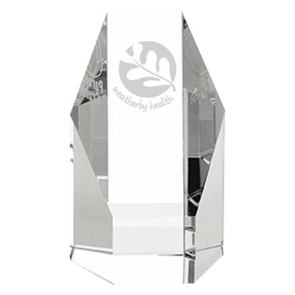 Hexagonal Crystal Tower Award, Small, 5"