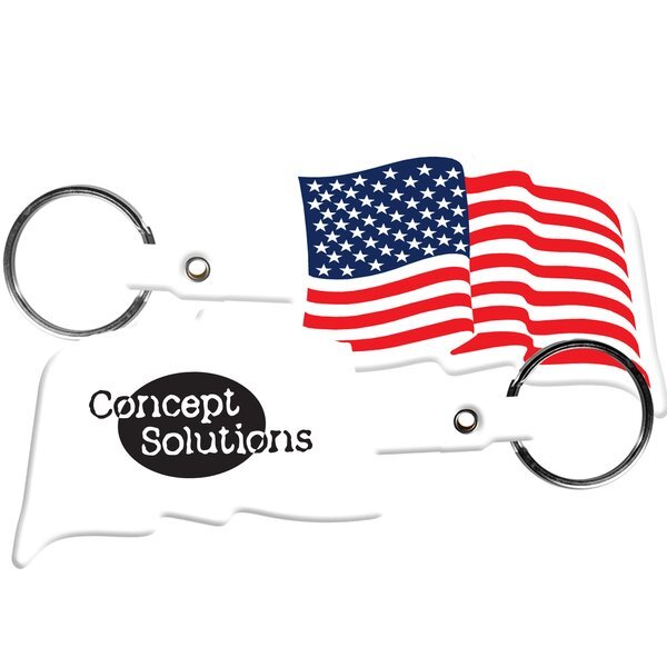 American Flag Flexible Key Tag