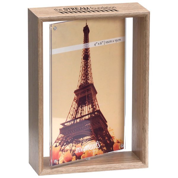 Wood Spinner Picture Frame, 4" x 6"