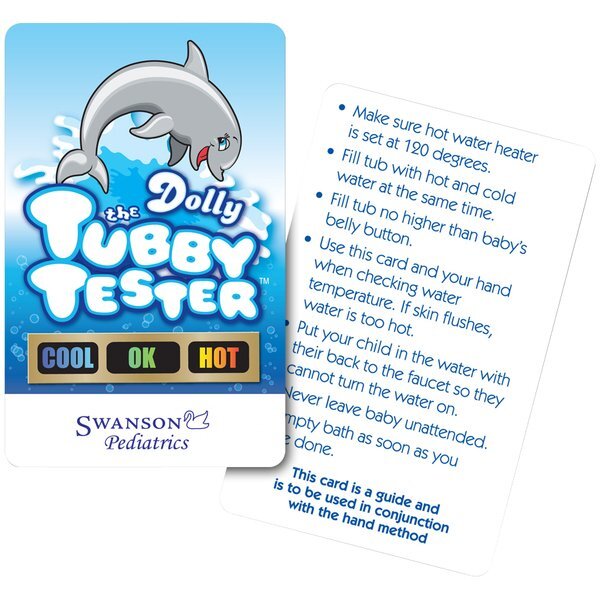 Tub Tester Dolphin Bath Thermometer Card
