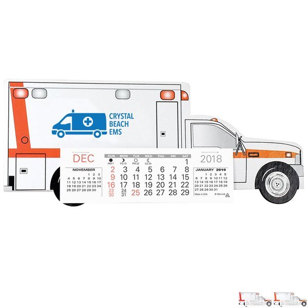 Emergency Squad Ambulance Monthly Desk Calendar