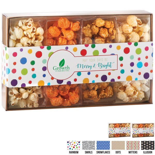 Contemporary Popcorn Gift Box, 4 Classic Flavors