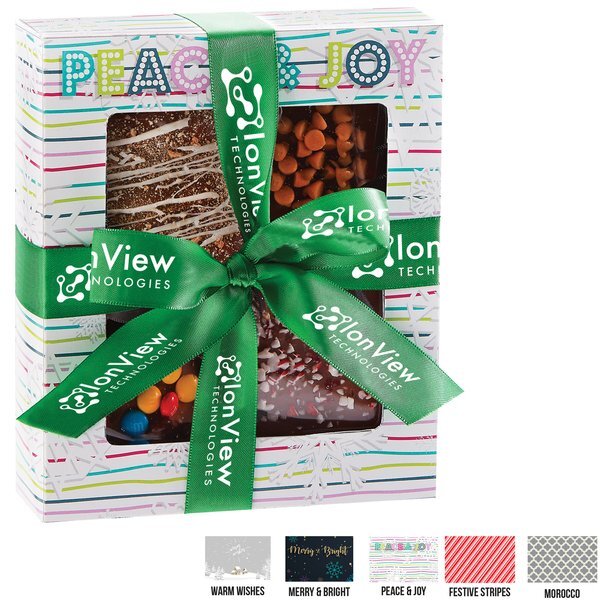 Chocolate Covered Gourmet Treats in a Square Gift Box