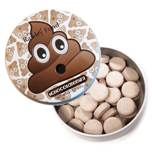 Poo Emoji Tin with Chocolate Mints
