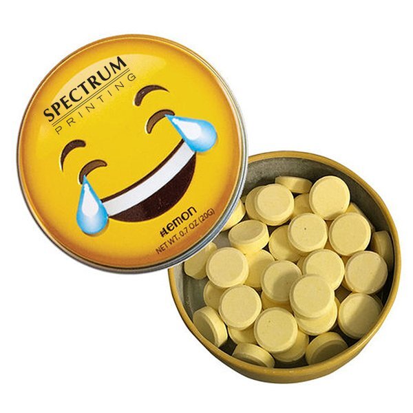 Emoji Laughing Tin with Lemon Mints