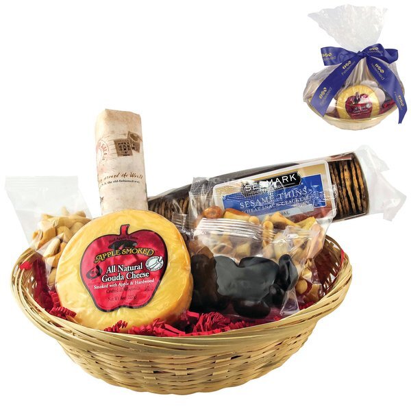 Cheese & Cracker Snack Gift Basket Set