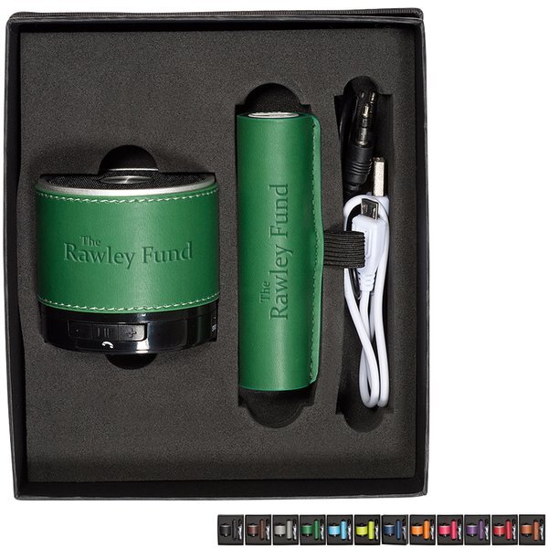 Tuscany™ Bluetooth® Speaker & Cylinder Power Bank Gift Set