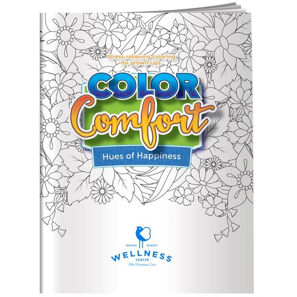 Color Comfort Flowers Theme Adult Coloring Book