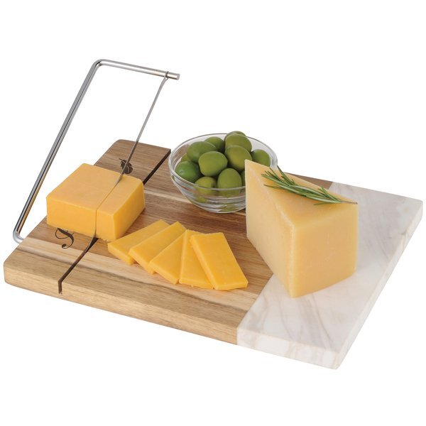 Marble & Acacia Wood Cheese Cutting Board