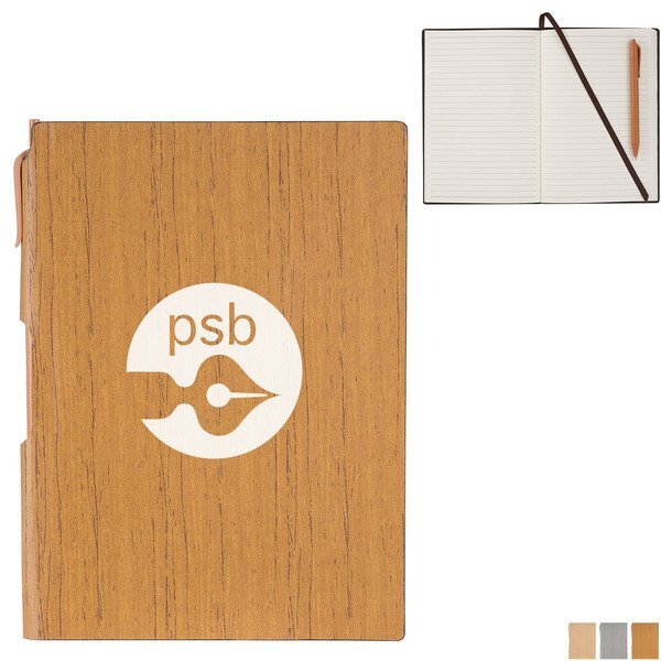 Bari Notebook with Matching Pen, 6" x 8-1/2"