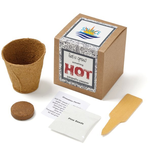 Jalapeño Peppers Growables Planter in Kraft Gift Box w/ Label