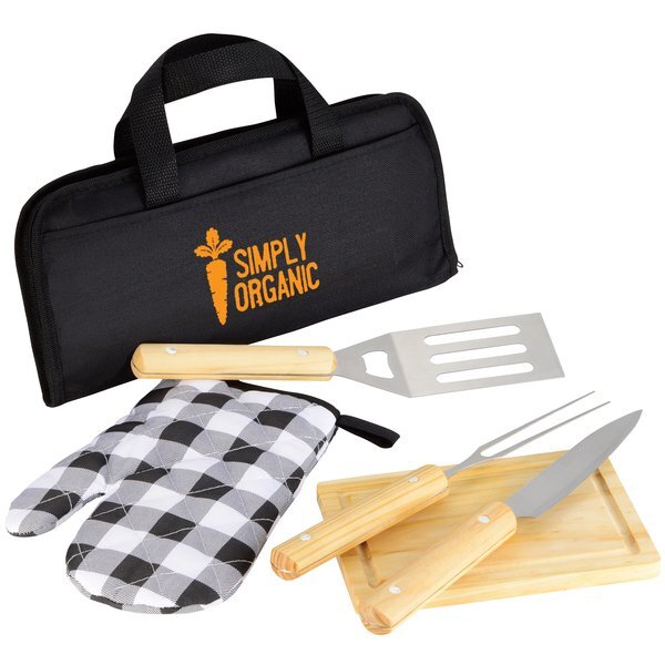 Five-Piece BBQ Set w/ Carrying Case