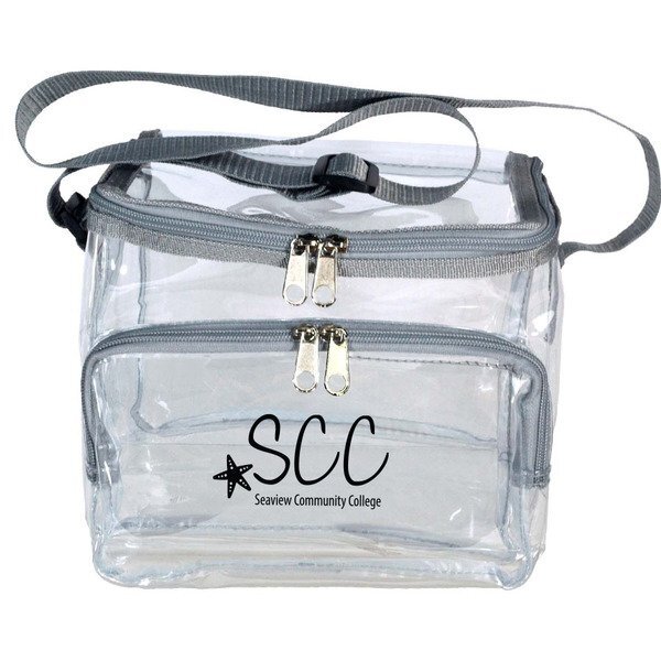 Clear Vinyl 12-Can Lunch Bag