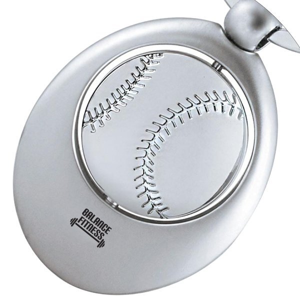 Baseball Silver Swivel Sports Key Chain