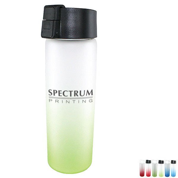 Halcyon Ombre Frosted Glass Bottle w/ Flip Top Lid, 20oz.