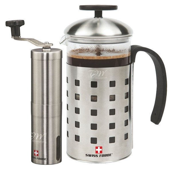 Swiss Force® Geneva French Press & Coffee Grinder Gift Set | Promotions Now