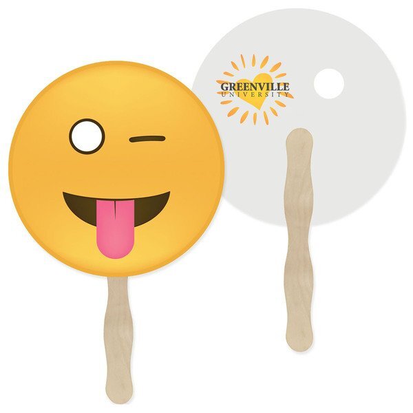 Wink Emoji Hand Fan