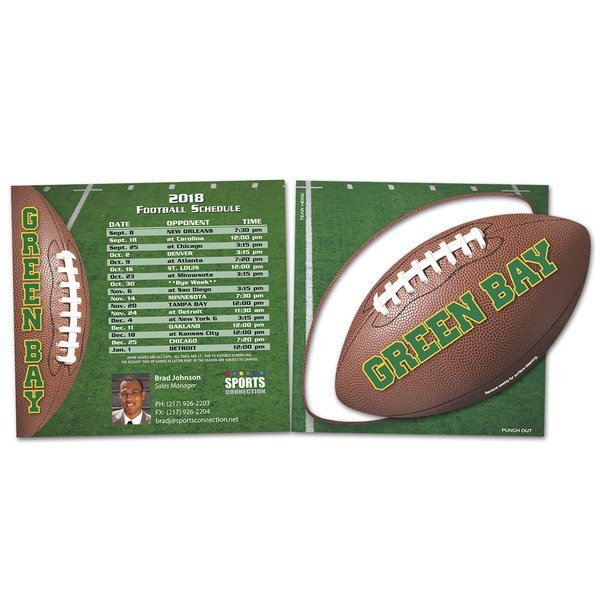 Schedule Magnet w/ Football Punch Out Car Sign