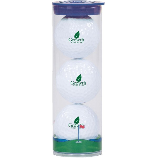 Pinnacle® Rush Golf Ball 3 Ball Clear Tube