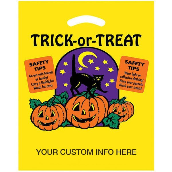 Halloween Trick or Treat Plastic Bag, 12" x 15"