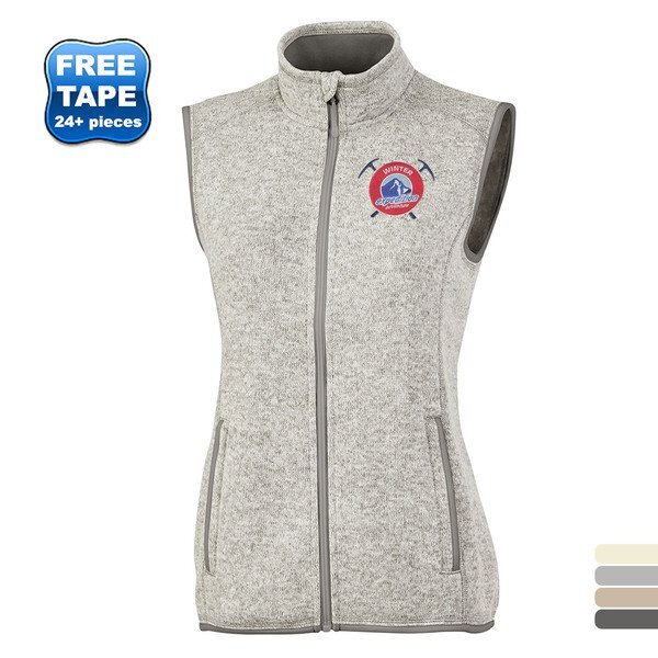 Charles River® Pacific Ladies' Heathered Fleece Vest
