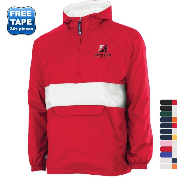 Charles River® Striped Rain & Wind Resistant Unisex Pullover