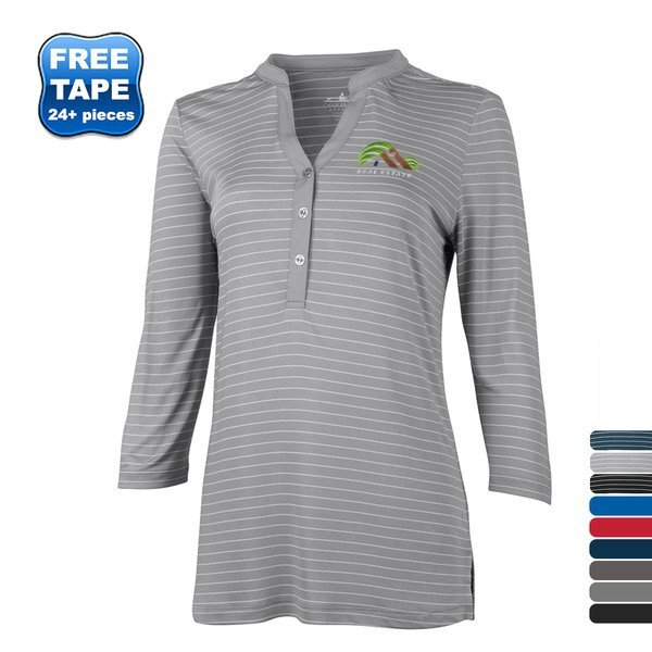 Charles River® Windsor Ladies' Jersey Knit Henley
