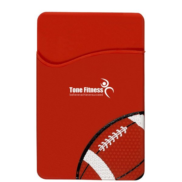 Sport-Themed Silicone Phone Pocket - Football