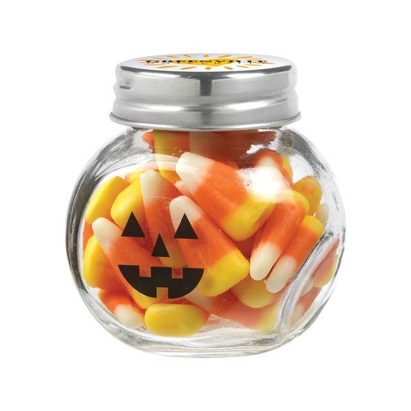 Cryptic Halloween Canister Jar with Candy Corn