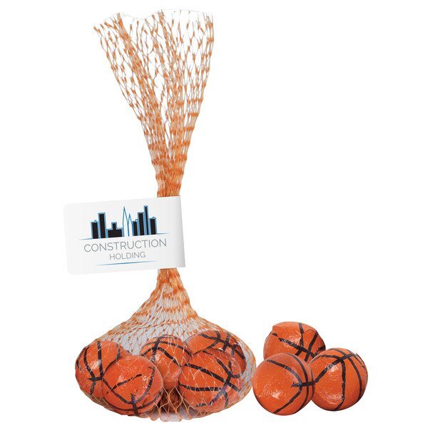 Nothin' But Net Mesh Bag w/ Chocolate Basketballs