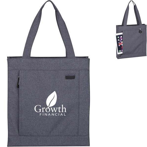 Hidden Zipper Polycanvas Tote Bag