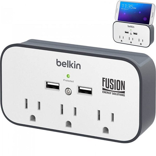 Belkin® USB Wall Mount Surge Protector with Cradle