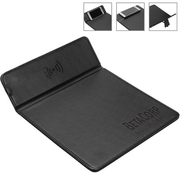 Wireless Charger Mouse Pad w/ Kickstand