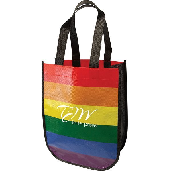Rainbow Recycled Laminated Non-Woven Tote
