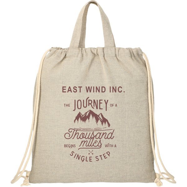 Recycled Cotton Drawstring Bag, 4 oz.