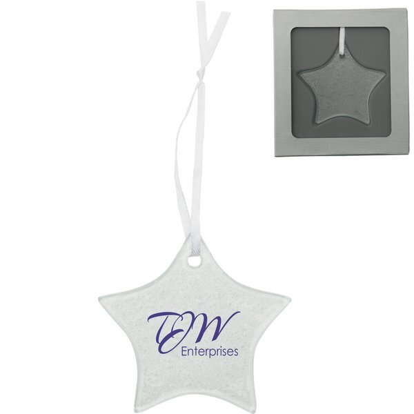 Hammered Glass Star Ornament