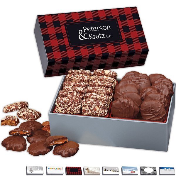 Pecan Turtles & English Butter Toffee in Holiday Gift Box