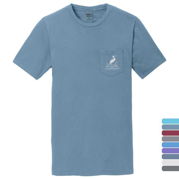 Port & Company® Beach Wash™ Garment-Dyed Unisex Pocket Tee